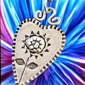 Pendant THE TIN MAN'S HEART Sterling Silver Vintage by Mimi Artisan Sign…